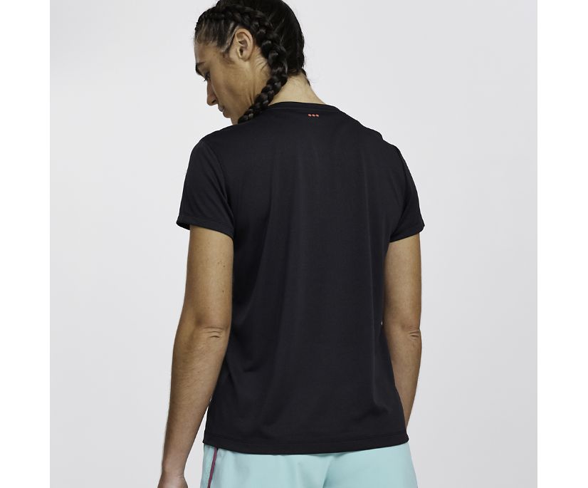 Najfatalniejszy Saucony Stopwatch Short Sleeve Damskie Czarne | Polska SA0-89358C9
