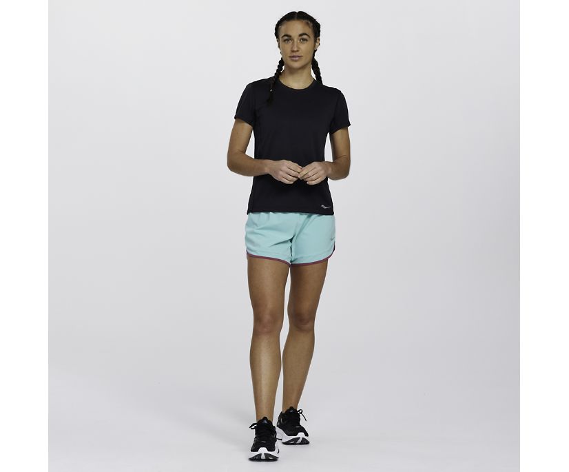 Najfatalniejszy Saucony Stopwatch Short Sleeve Damskie Czarne | Polska SA0-89358C9