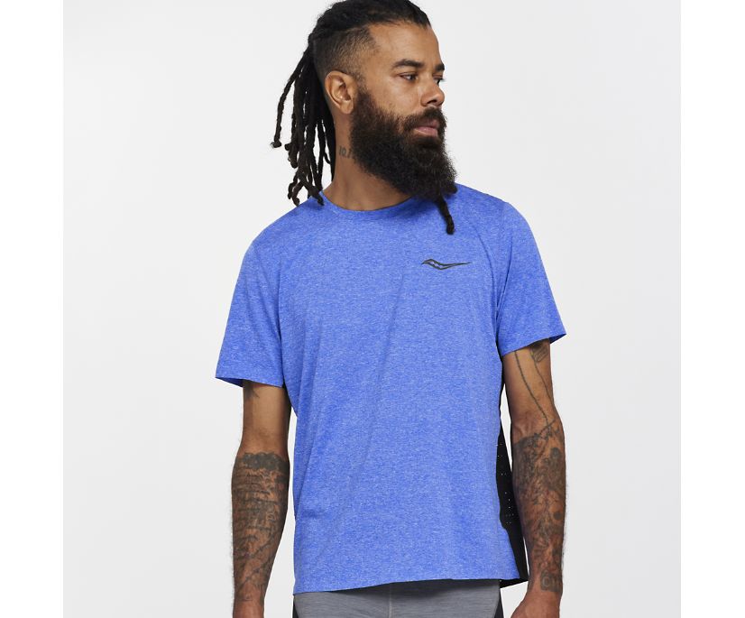 Najfatalniejszy Saucony Time Trial Short Sleeve Męskie Niebieskie | Polska CU6-36503R4
