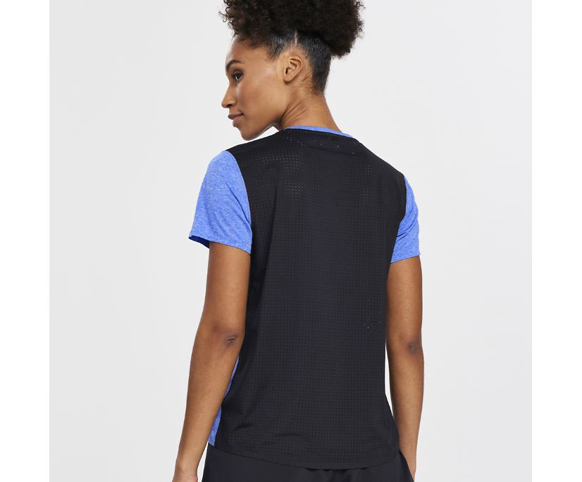 Najfatalniejszy Saucony Time Trial Short Sleeve Damskie Niebieskie | Polska MC1-92679J5