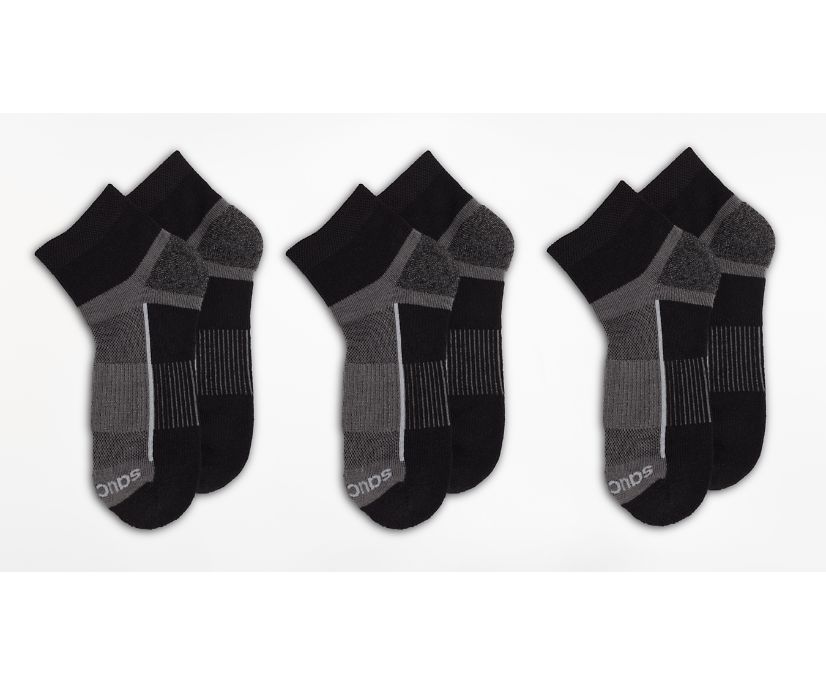 Skarpetki Saucony Inferno Quarter 3-Pack Socks Męskie Czarne | Polska BH8-09780N3