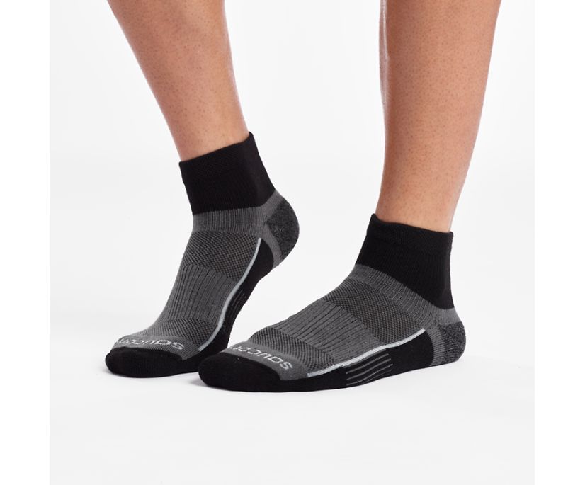 Skarpetki Saucony Inferno Quarter 3-Pack Socks Męskie Czarne | Polska BH8-09780N3