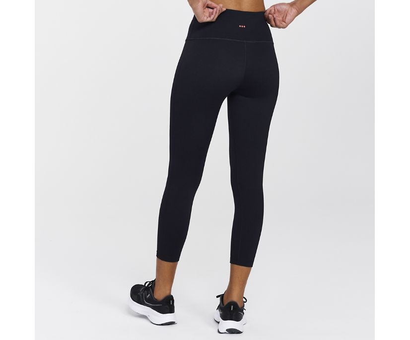 Spodnie Saucony Fortify Crop Damskie Czarne | Polska WP3-39433Z5