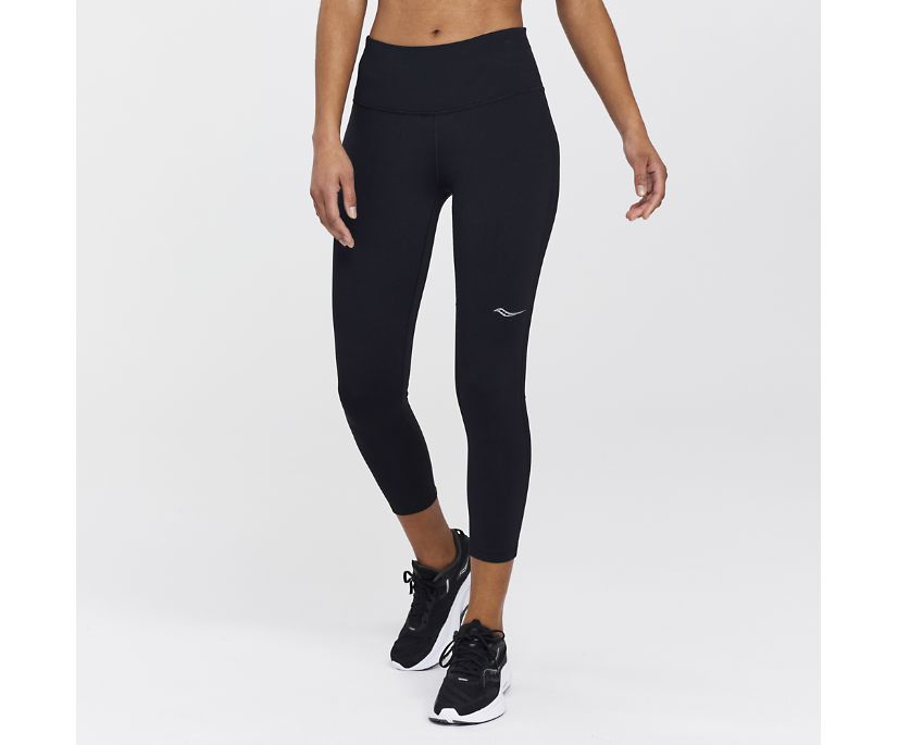 Spodnie Saucony Fortify Crop Damskie Czarne | Polska WP3-39433Z5