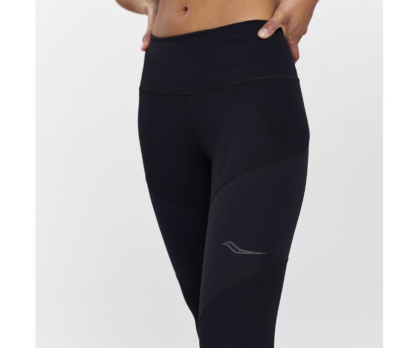 Spodnie Saucony Time Trial Crop Tight Damskie Czarne | Polska PF1-10031A5